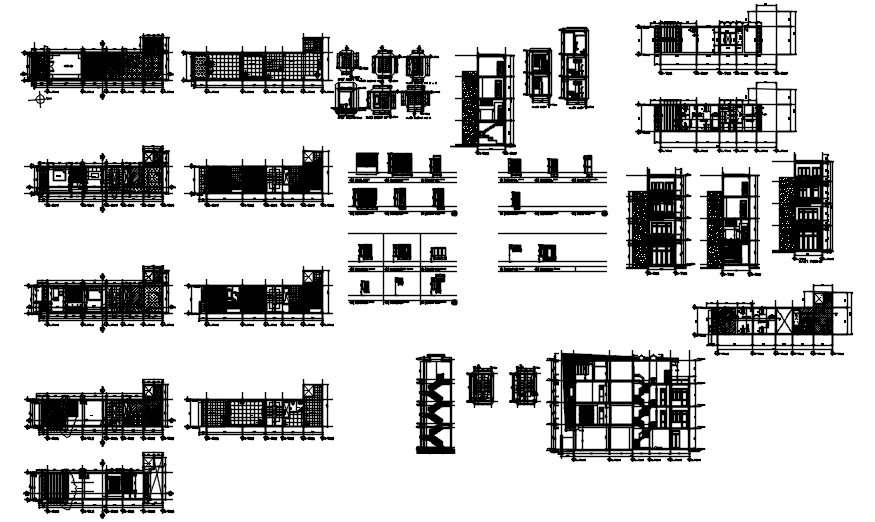 Villa design with detail dimension in dwg file