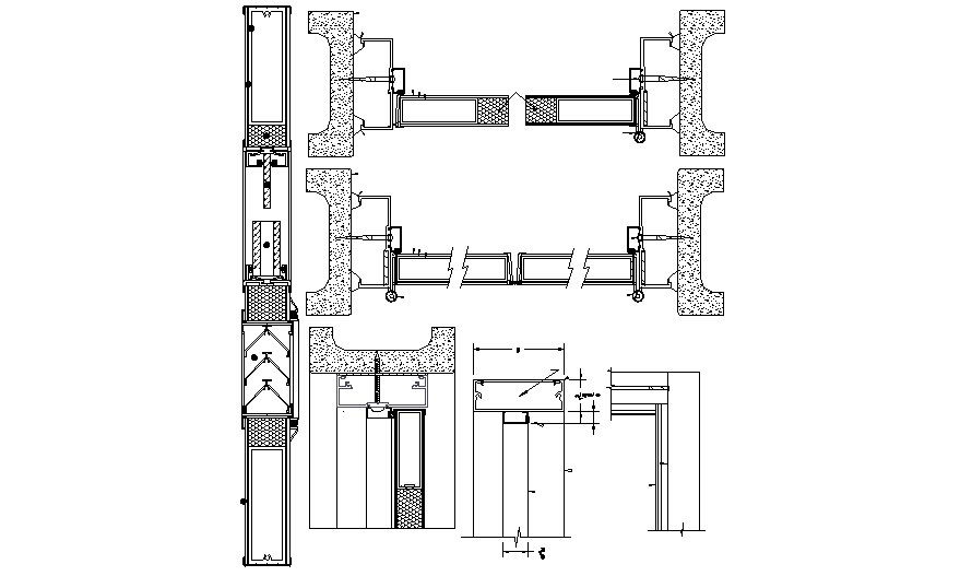 Villa design with different elevation in dwg file