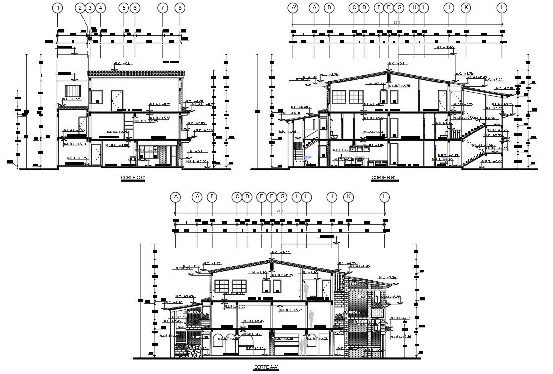 Villa Project Section Drawing AutoCAD File
