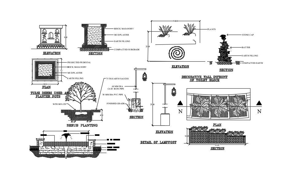 Village Landscape Design In AutoCAD File