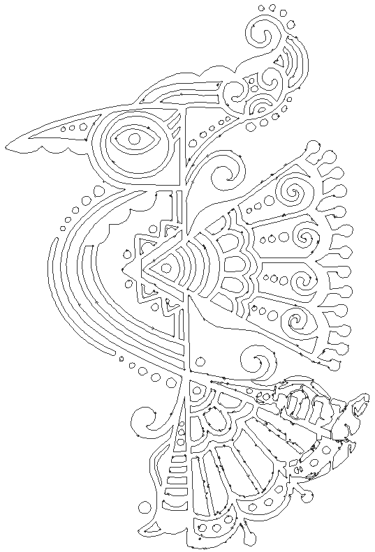 Village style bird design for wall painting dwg autocad drawing .