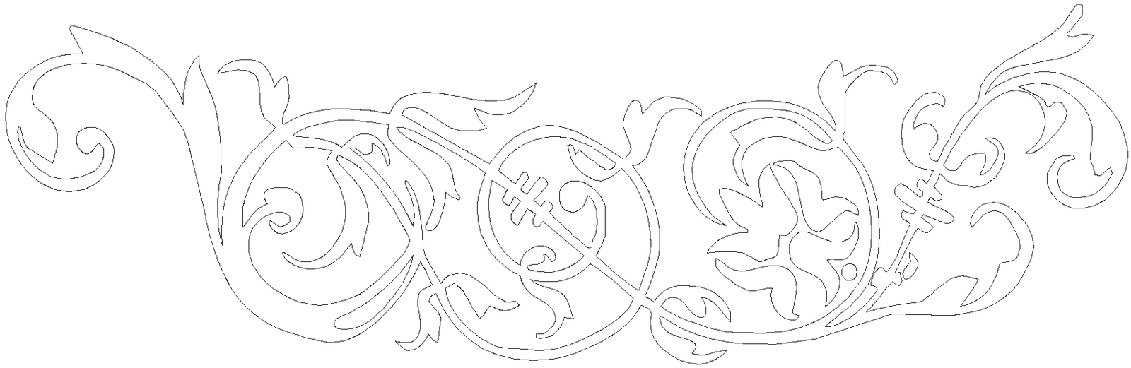 Vintage baroque frame scroll ornament engraving border floral retro pattern vector DWG AutoCAD file