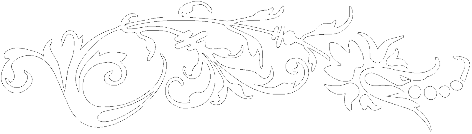 Vintage baroque vector design DWG AutoCAD file