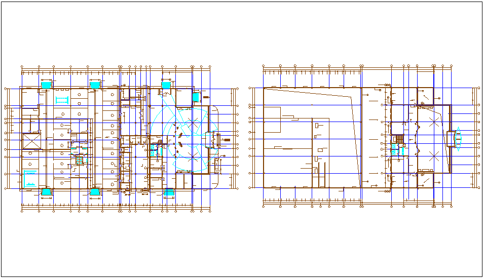 Volkswagen car shop show room floor plan dwg file