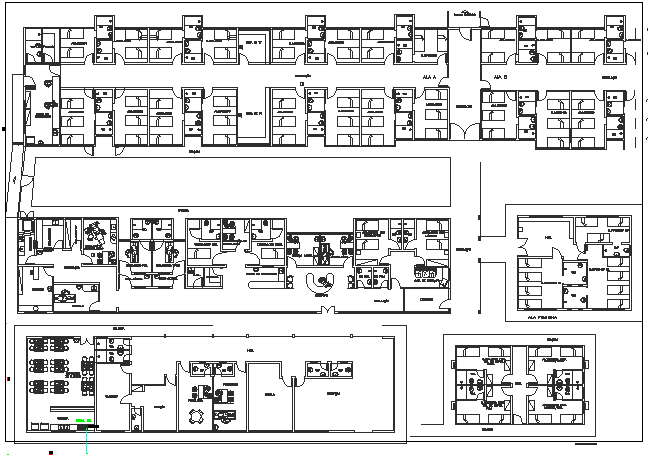 Wall Construction Details of Hospital Elevation dwg file