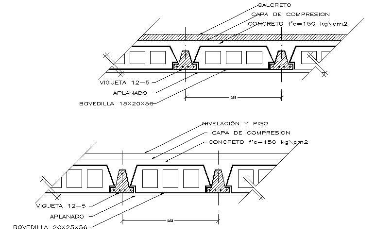 Wall Construction Details of Residential House dwg file