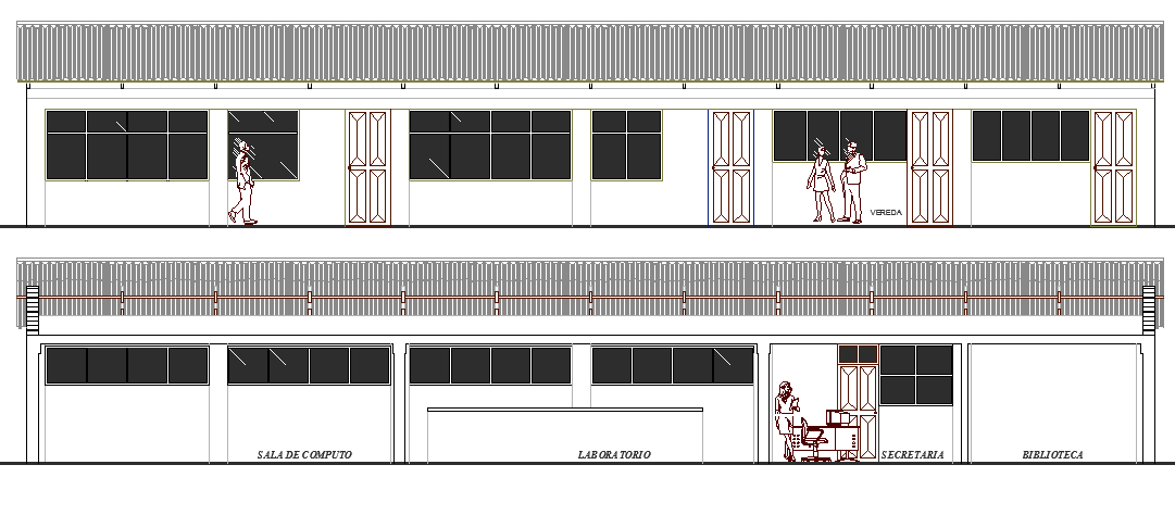 Wall Construction and Plan Detail of office dwg file