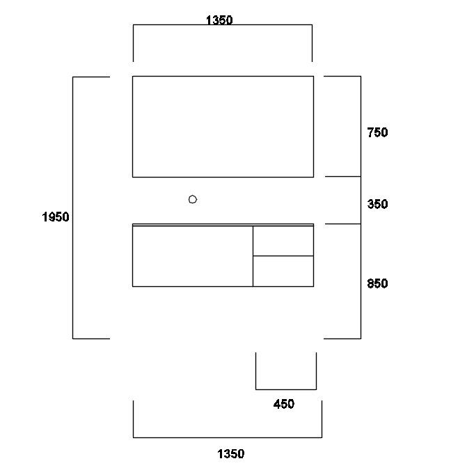 Wall Hung Basins With Mirror DWG File