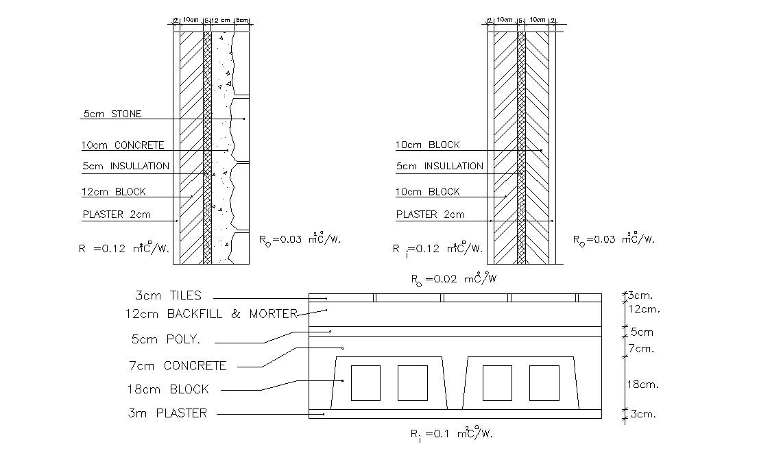Wall Insulation Section Drawing Free AutoCAD Drawing