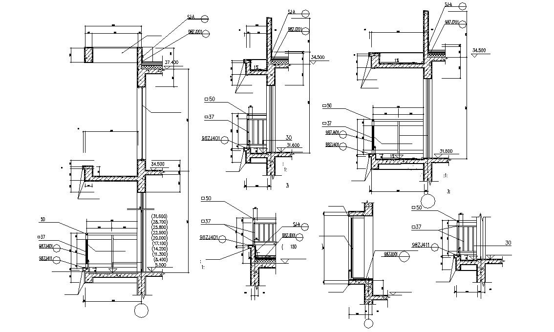 Wall Section Design AutoCAD Drawing Download