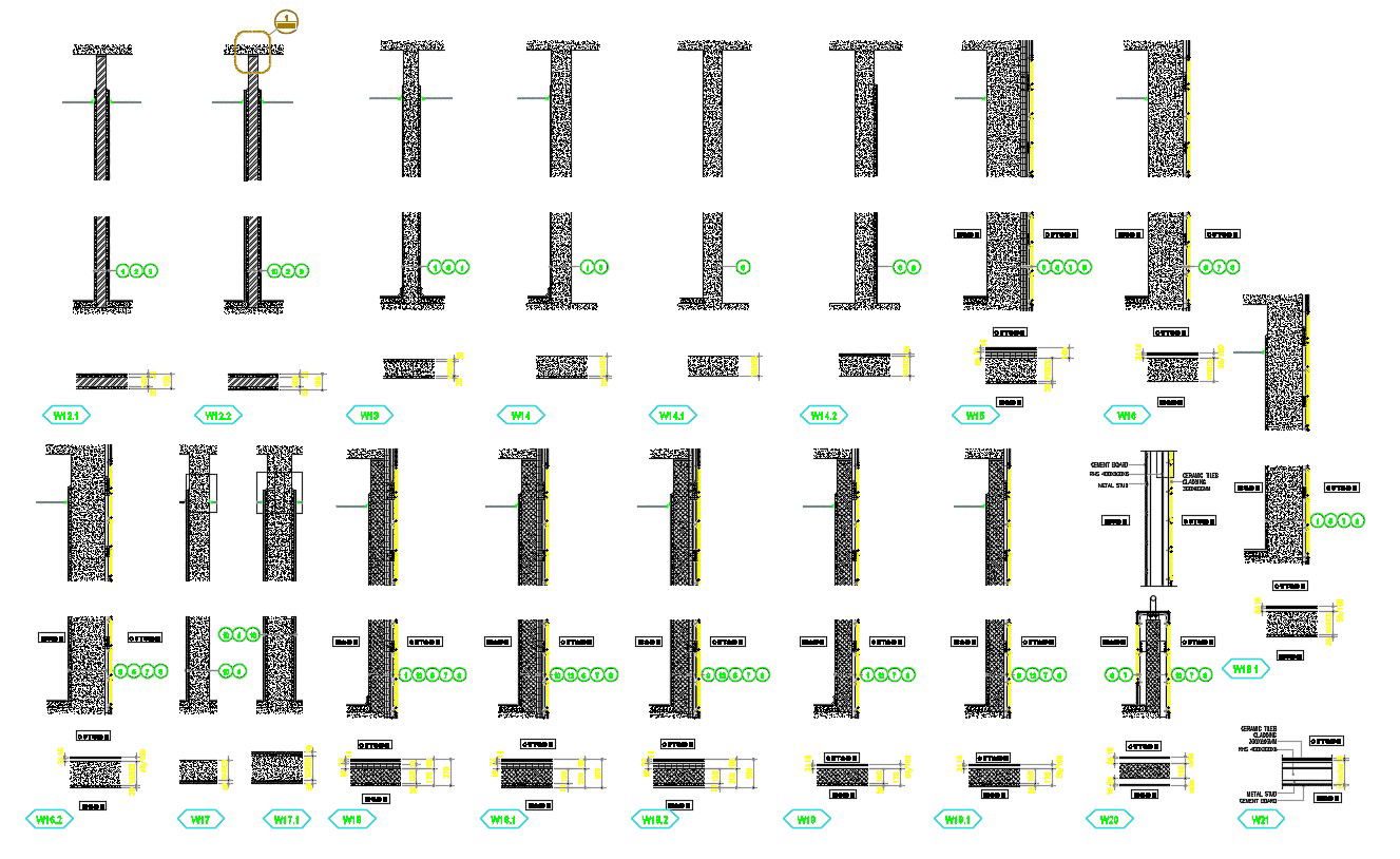 RCC Wall Structure AutoCAD Drawing