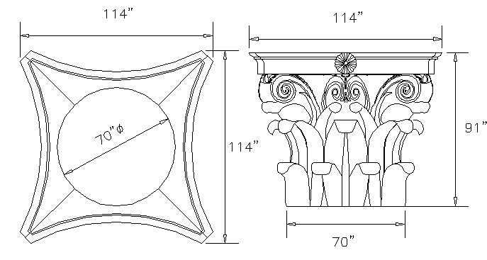 Wall design decorative blocks dwg file