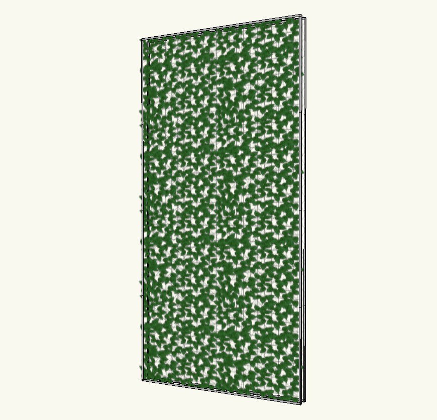 Wall landscaping planting detail 3d model CAD blocks sketch-up file