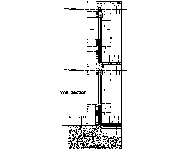 Wall section detail dwg file