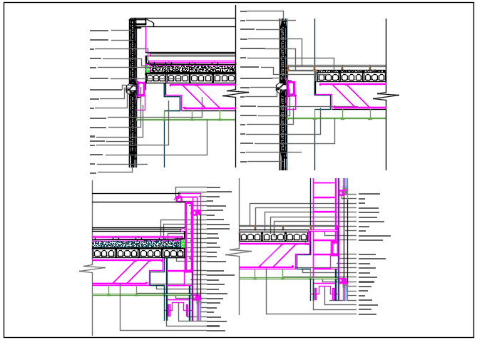 Wall section details dwg files