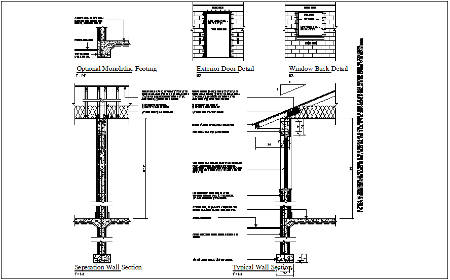 Wall section plan view detail dwg files