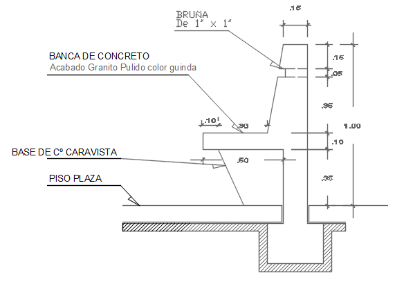 Wall section view detail dwg file