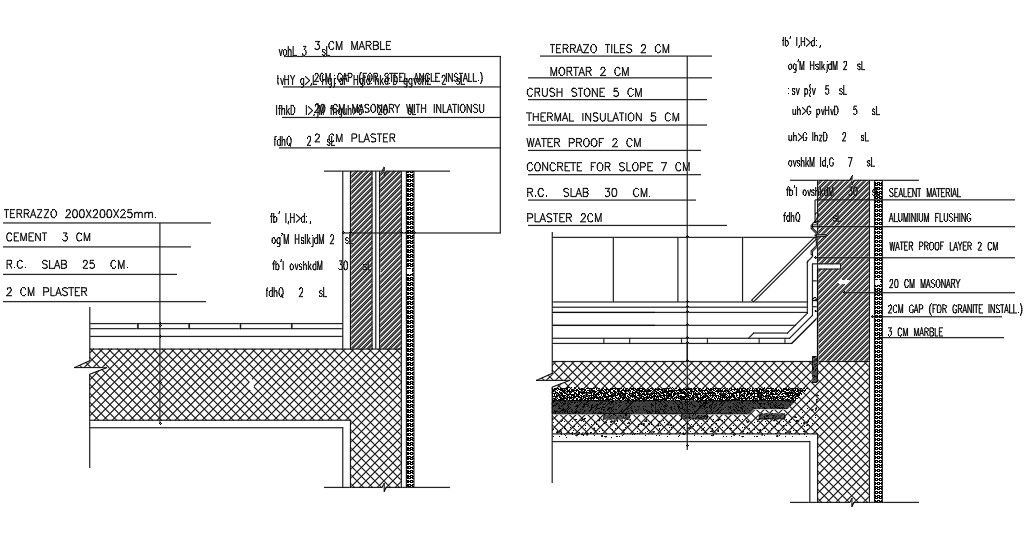 Wall Concrete Section AutoCAD Drawing Free DWG Download
