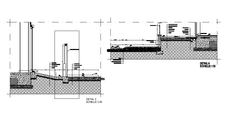 Wall Concrete Section CAD Drawing Download DWG File