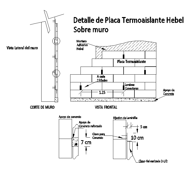 Wall Insulating Section CAD Drawing Download Free DWG File