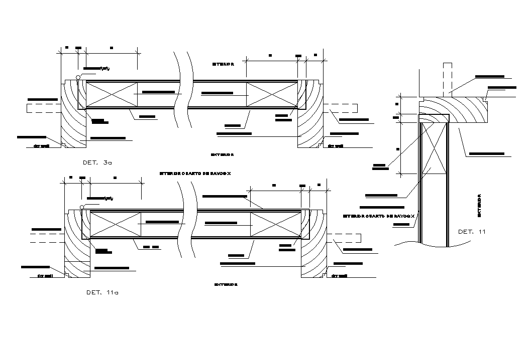 Wall With Door Wood Frame CAD Drawing Download Free DWG File