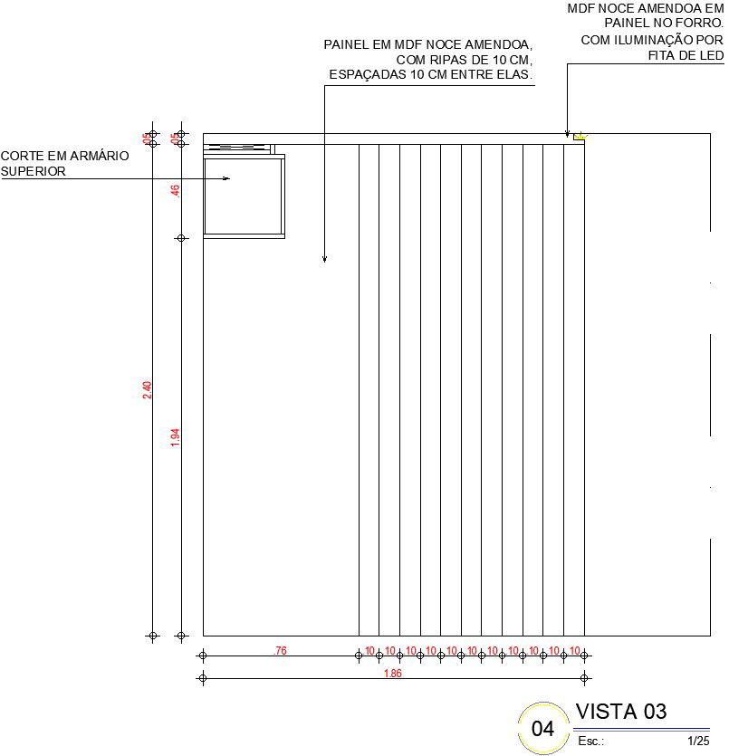 Wall design detailing elevation.
