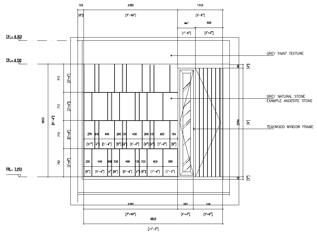 Wall paneling design with detailed dwg autocad drawing .
