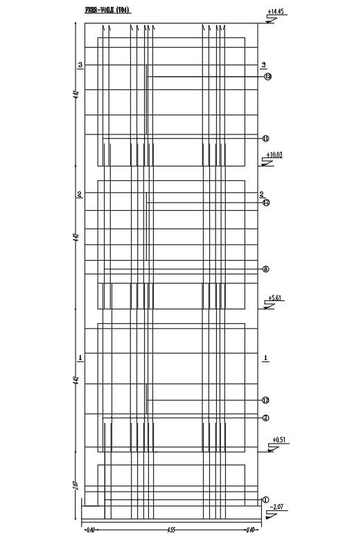 Wall reinforcement details in AutoCAD 2D drawing, dwg file, CAD file