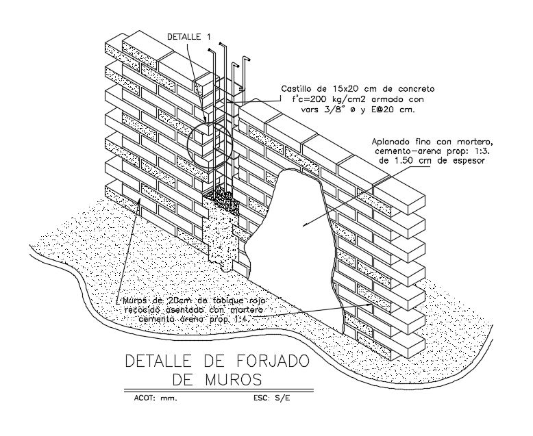 Wall slab complete typical section details are given in this drawing. Download the Autocad file now.