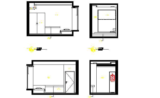 Wardrobe furniture detailing dwg file