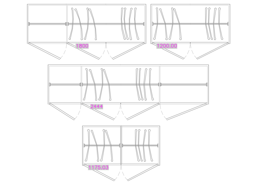 Wardrobe simple block with furniture view dwg file