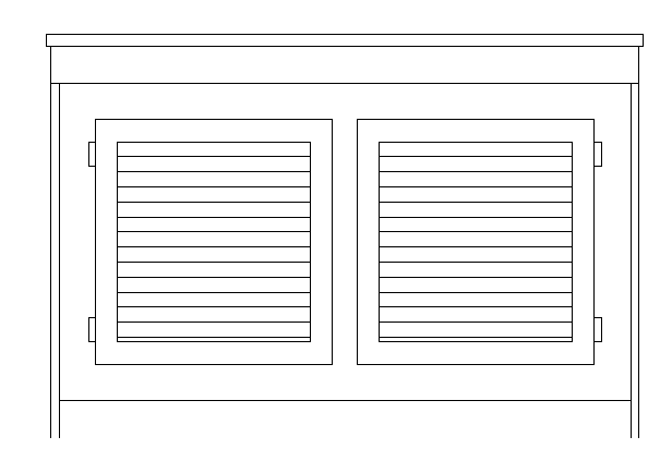 Wardrobe table with two doors design details dwg file