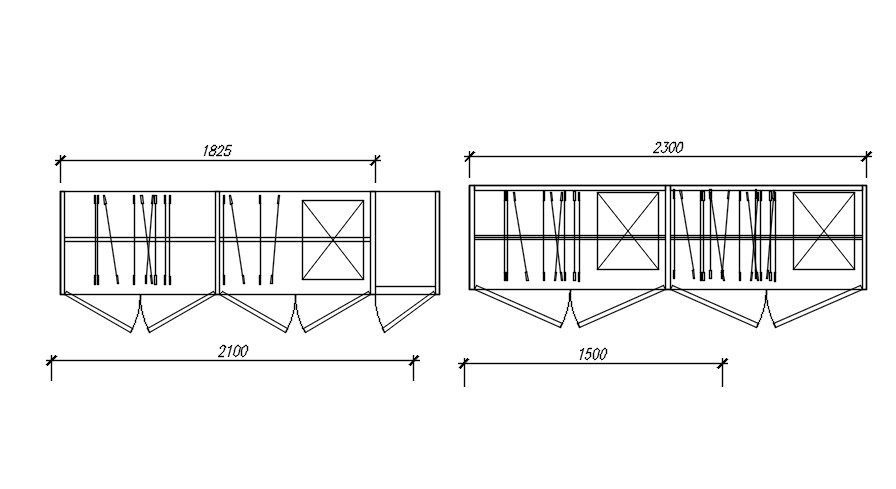 Wardrobe cad blocks details in AutoCAD, dwg file.