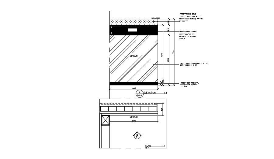 Wardrobe design layout and elevation AutoCAD DWG drawing file