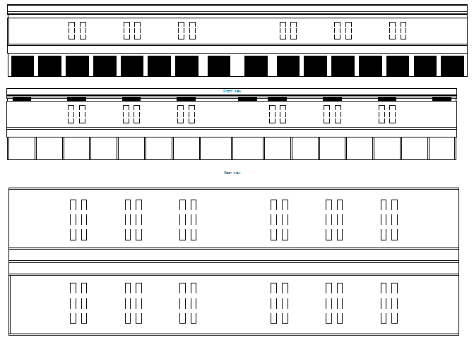 Ware house all sided elevation details dwg file