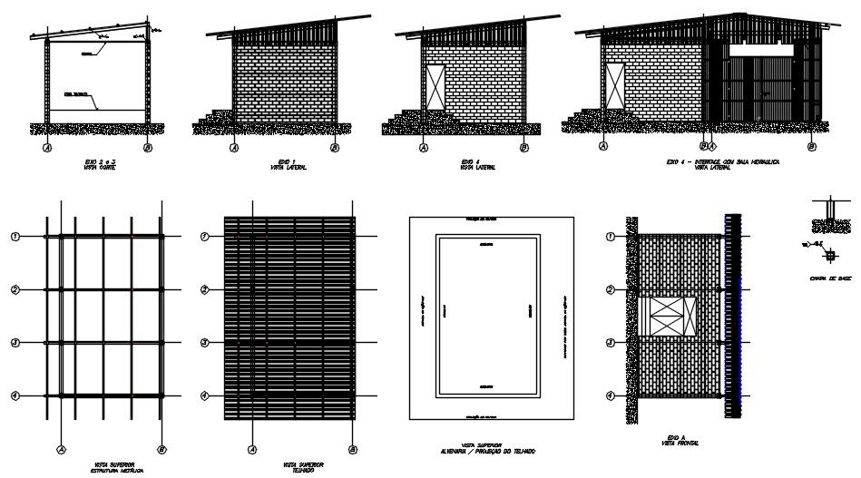 View Warehouse Architecture structure Layout DWG Drawing File