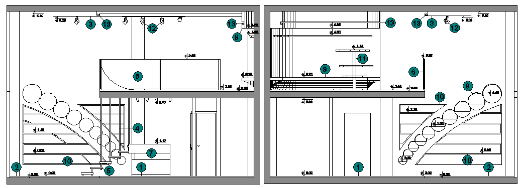 Warehouse Architecture Layout and Section Details dwg file