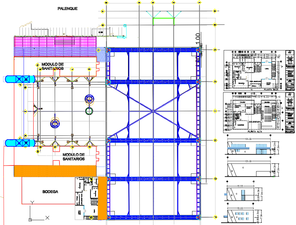 Warehouse Layout and Structural Detail AutoCAD DWG File