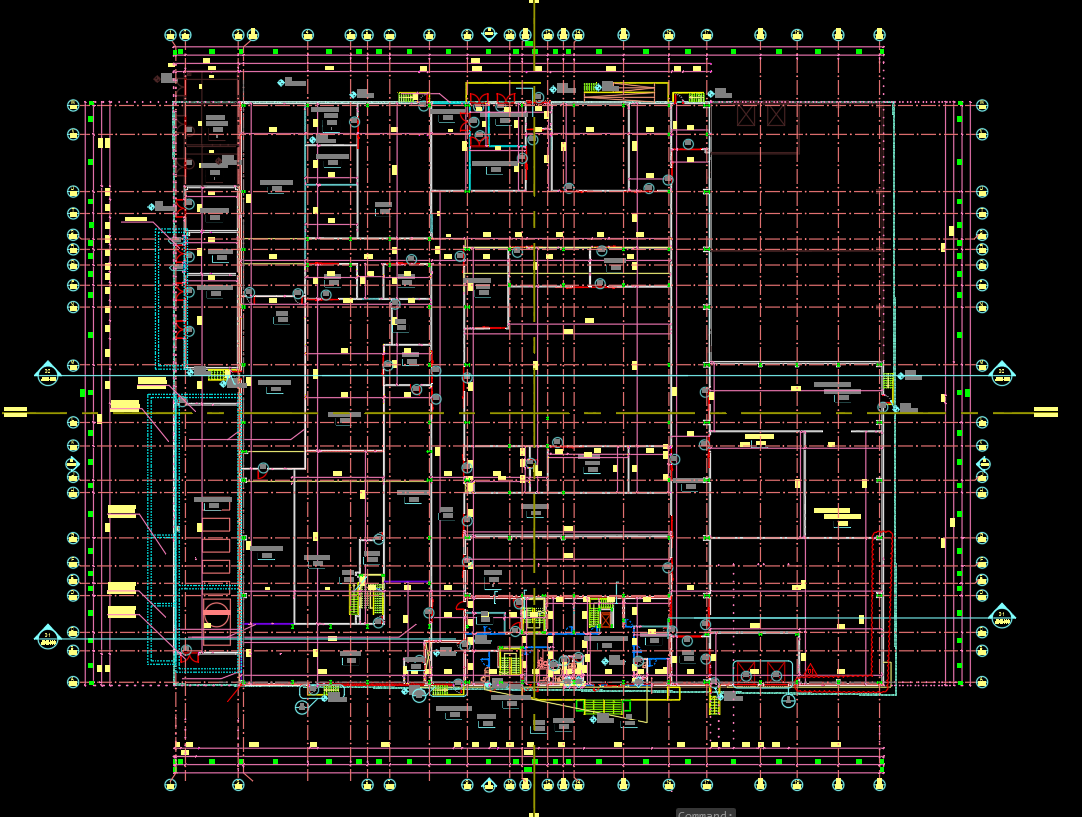 Warehouse floor layout plan in AutoCAD 2D drawing, CAD file, dwg file