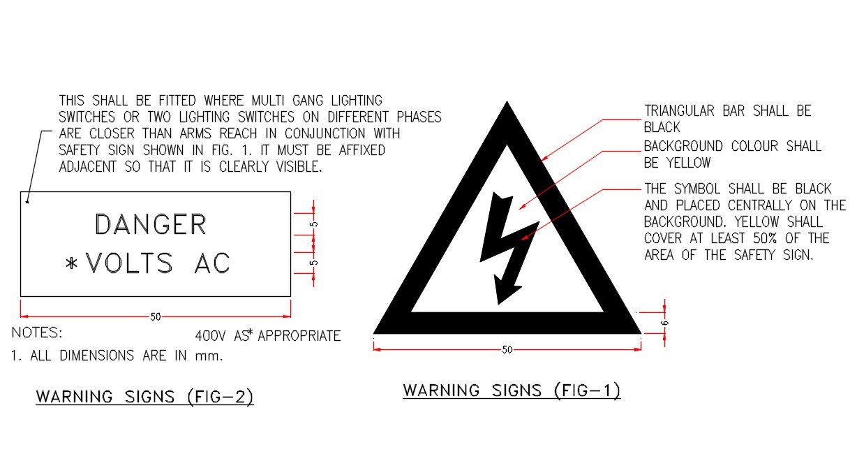 Warning Signs Free Download DWG File