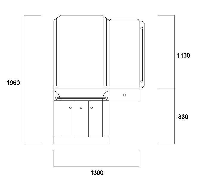 Wash Basin Front Elevation Drawing DWG File