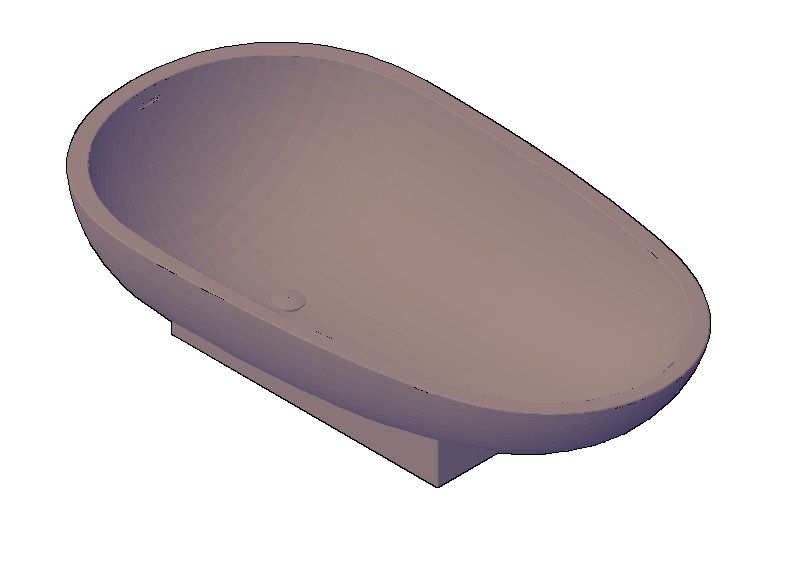Wash Basin Tub 3d Model Design DWG File