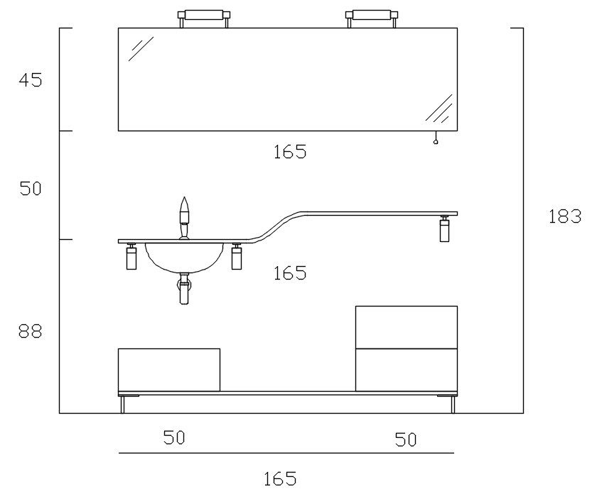 Wash Basin With Realistic Image Design DWG File