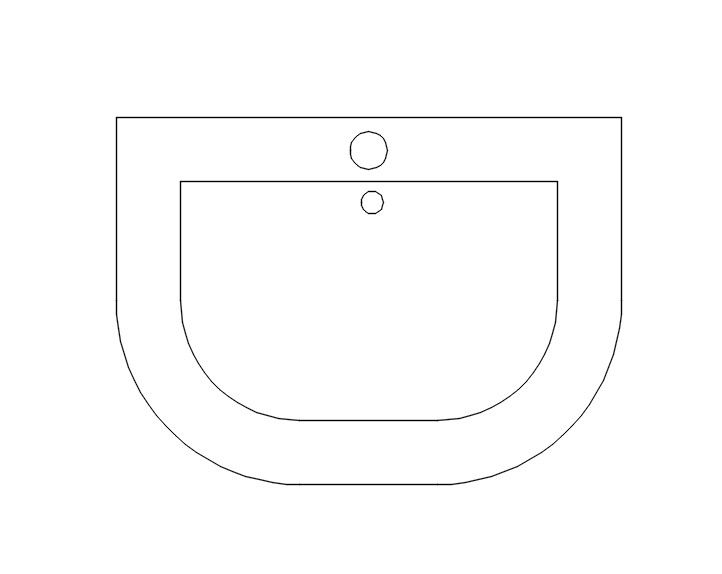 Wash Basin free CAD Drawing