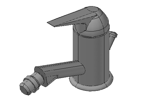 Wash basin tap in 3d