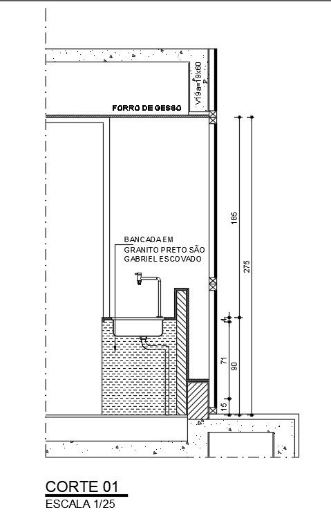 Wash Basin Installation with Plumbing Layout DWG File