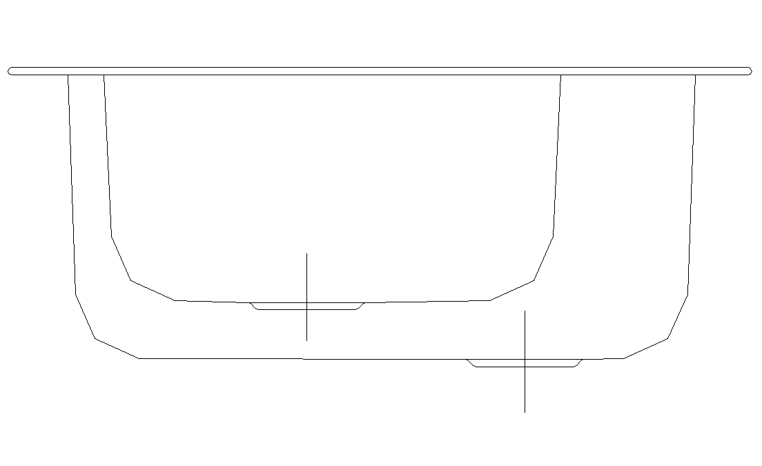 Washbasin detail 2d view elevation CAD block layout dwg file
