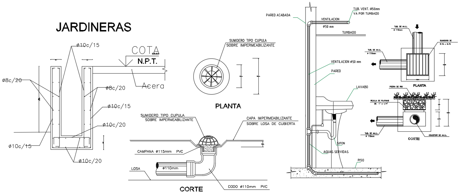 Washbasin pipe fittings CAD drawing files. Download now.