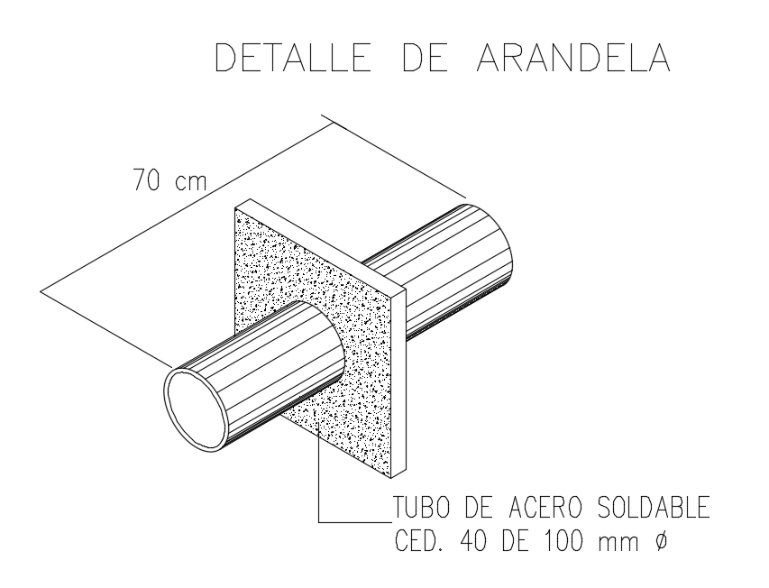 Washer detail drawing is given in this AutoCAD model.Download now.