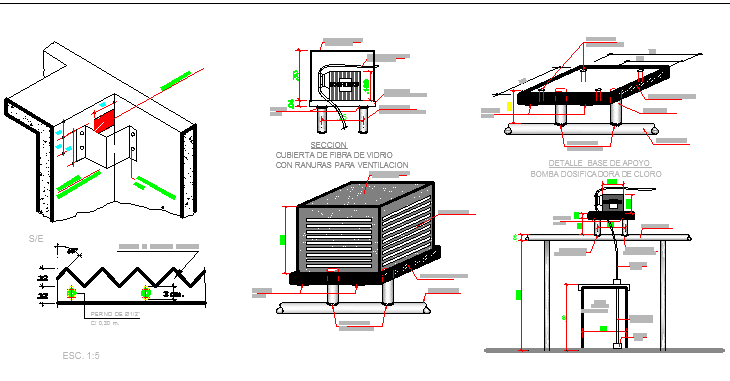 Waste Water Treatment Plant Architecture Layout dwg file